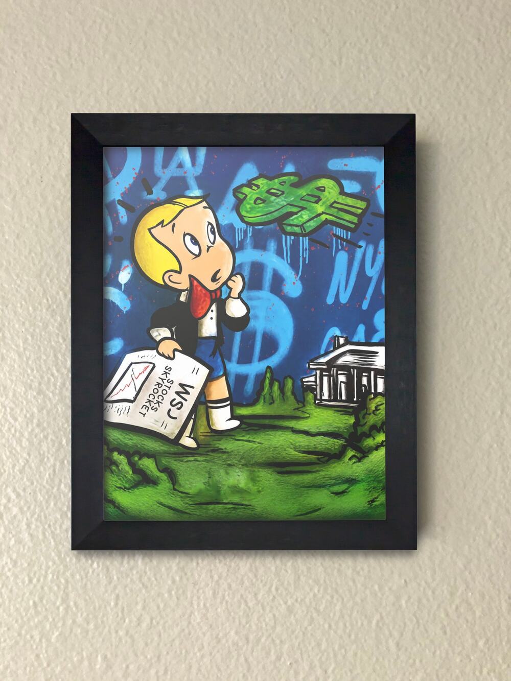 Richie Rich Wall Street Investing Framed Wall Art